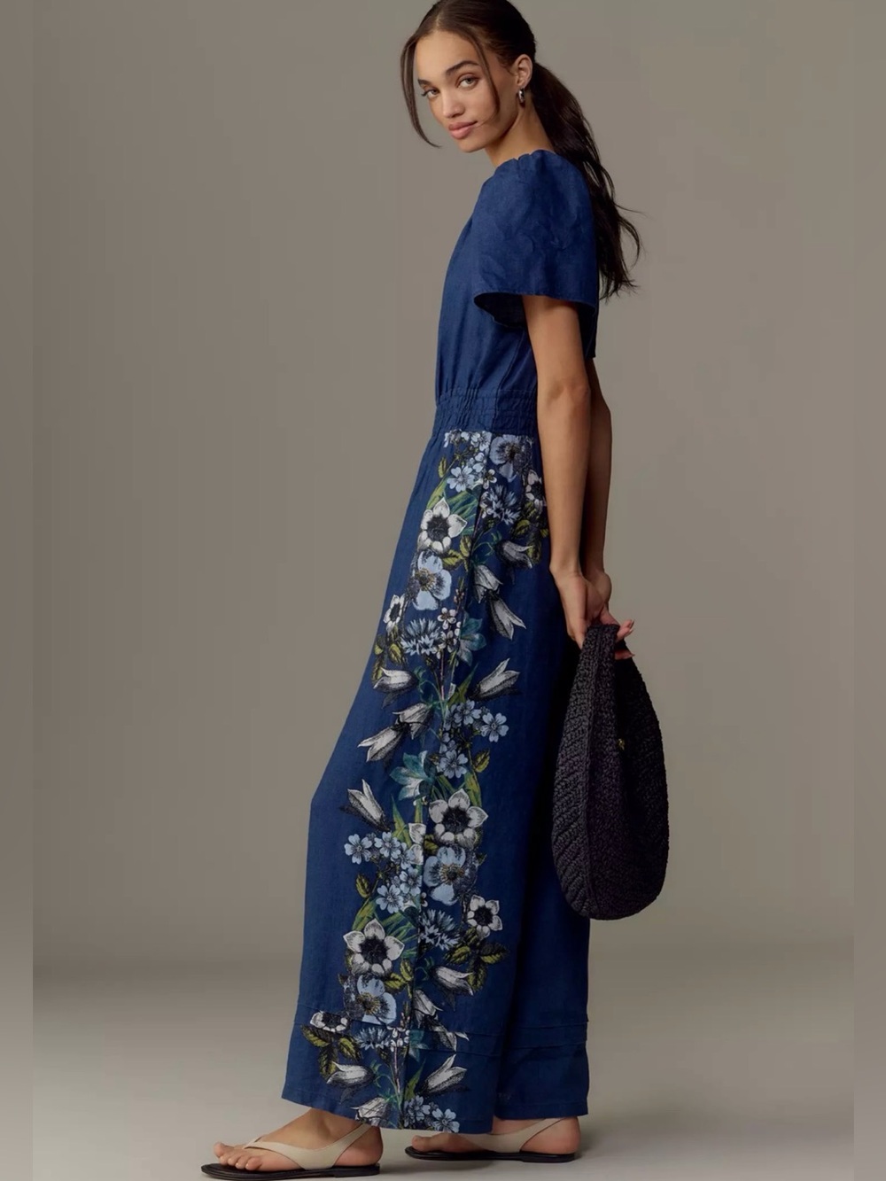 Anthropologie The Somerset Linen Printed
Jumpsuit